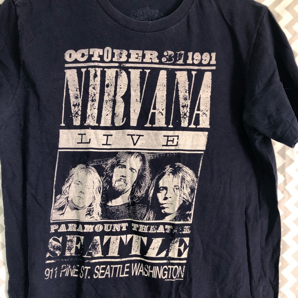 Nirvana band tour shirt